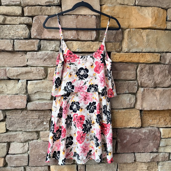 Abercrombie & Fitch M Floral Tiered Ruffle Sundress Mini Dress Coquette Romantic - Picture 4 of 13